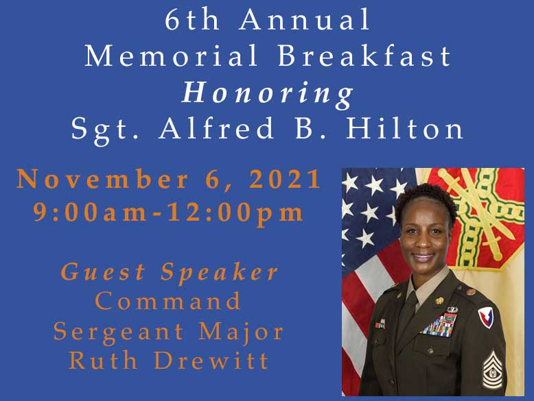 6th Annual Memorial Breakfast Honoring Sgt. Alfred B. Hilton